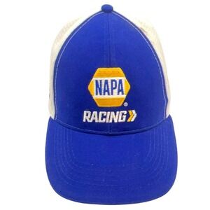 NAPA Racing NASCAR "Chase" Embroidered Trucker Hat‎ Blue White Adjustable EUC
